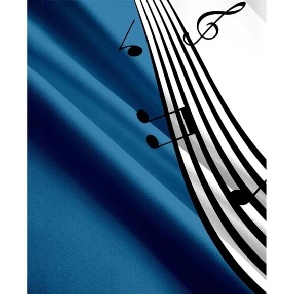 ❤️Men Blue Print Short Sleeve Regular Hawaiian Casual  Button Down Beach Shirts - Picture 7 of 8